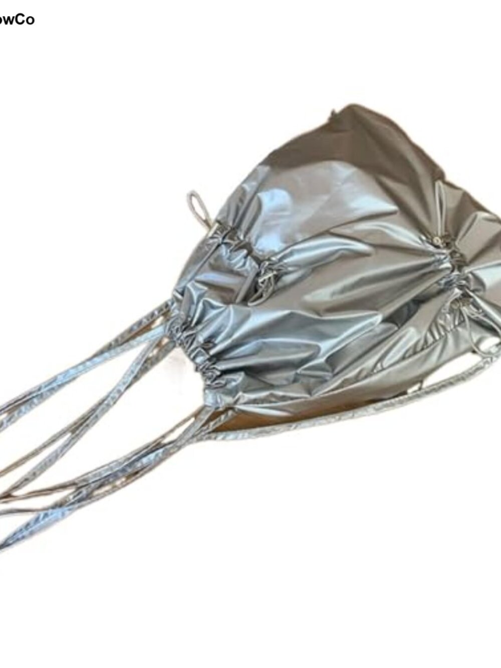Large Capacity Nylon Ruched Drawstring Backpack Gym Travel Bag